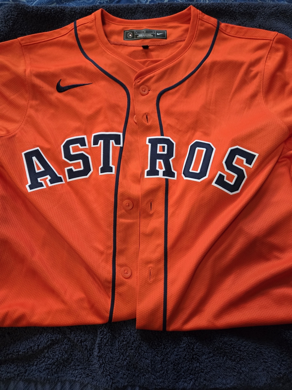 Nike Houston Astros Orange Jersey "Perfect Society" #1 Custom Sz L